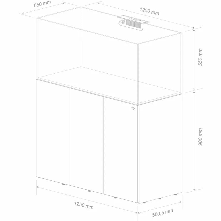 NYOS OPUS G2 440 Aquarium w/ Slim-Line Cabinet (Grey)