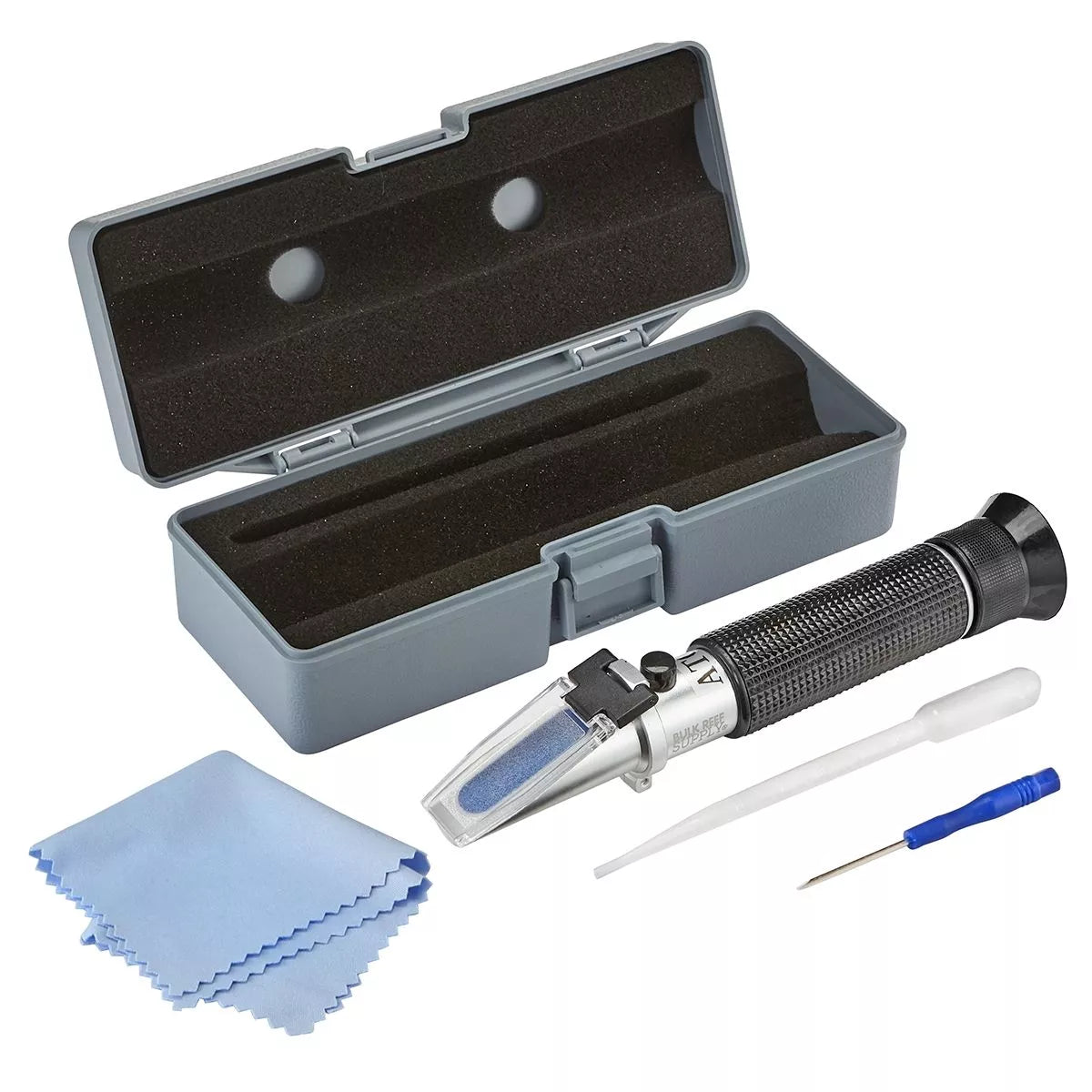 Refractometer for Reading Salinity with Calibration Fluid
